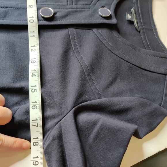 Banana Republic Navy Blue Knit Button Front Jacket Size 10 - Picture 6 of 11